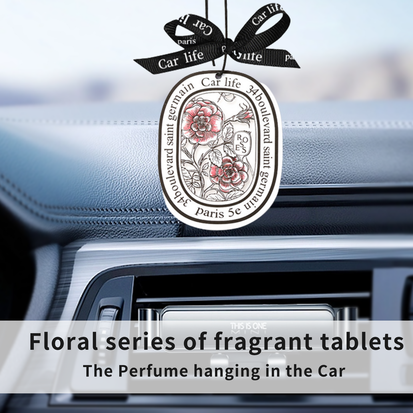 Hanging Perfume Paper Flower Car Air Freshener