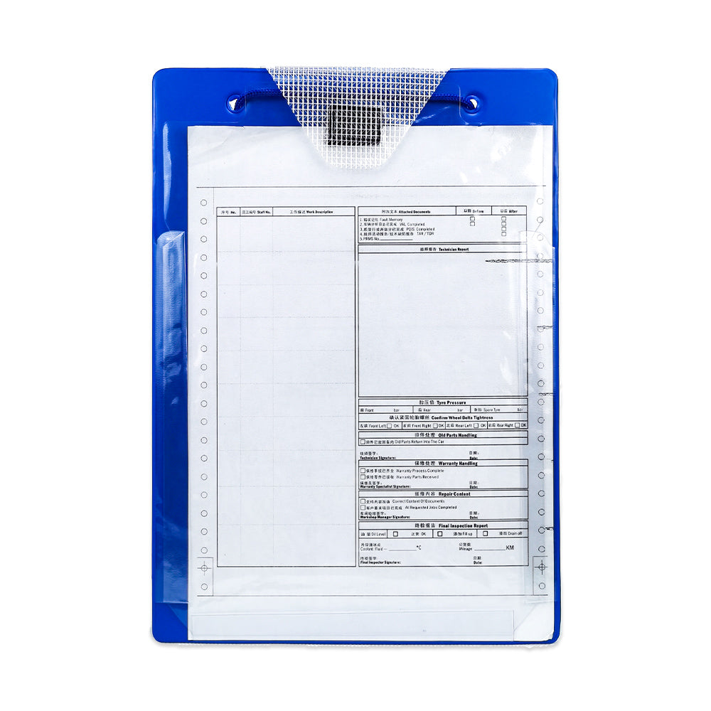 High Capacity Repair Order Holder Clipboard With Key Bag