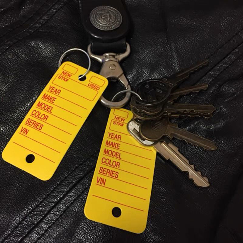 Auto Identifiers Key Ring Keychain Plastic Car Key Tags
