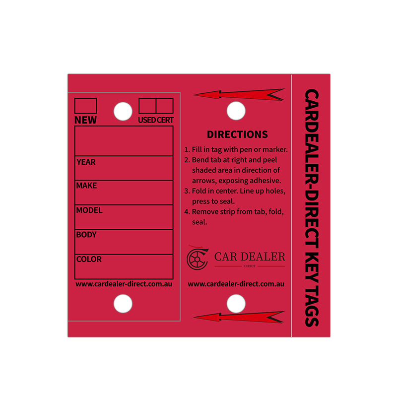 Self Laminating Dealership Car Key Tag Set