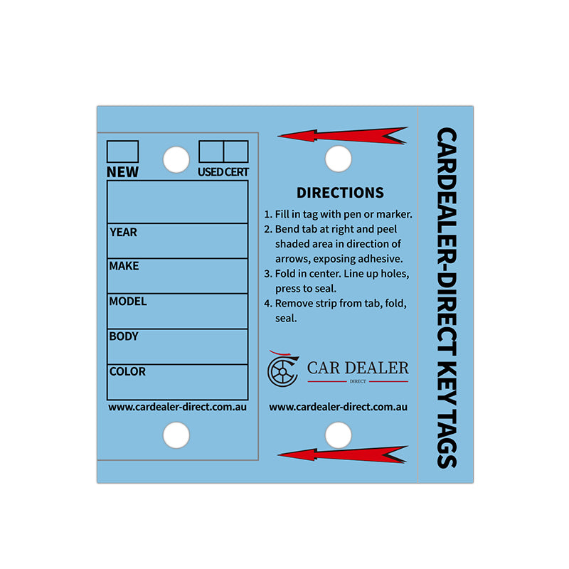 Self Laminating Dealership Car Key Tag Set