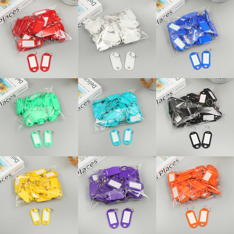 Wholesale Hotel Plastic Car Key Tag With Ring