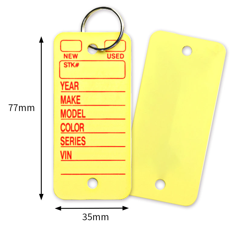 Auto Identifiers Key Ring Keychain Plastic Car Key Tags