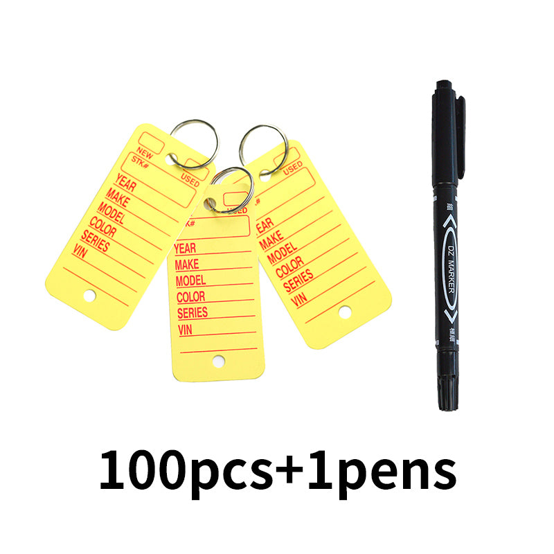 Auto Identifiers Key Ring Keychain Plastic Car Key Tags